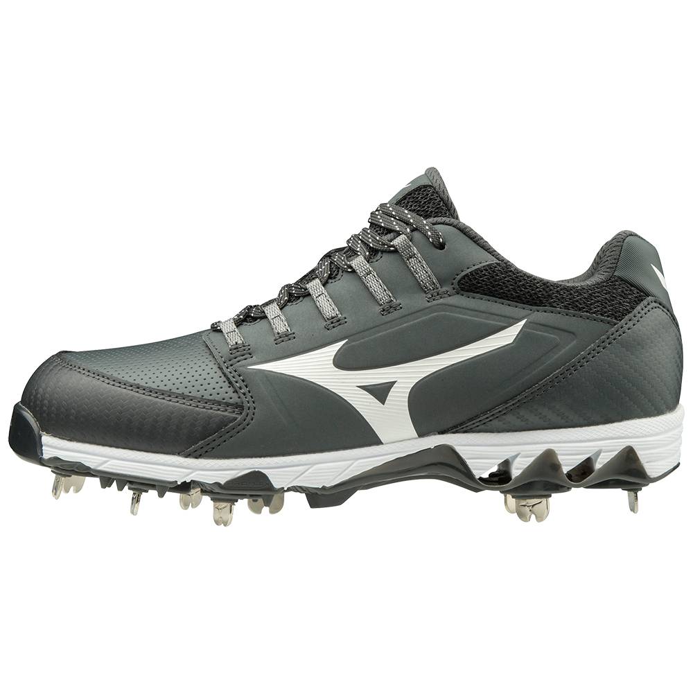 Mizuno 9-Spike Swift 6 Rövidszárú Metal Női Softball Cipő Szürke/Fehér YOZ365179